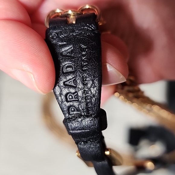 PRADA *SET* copper chainmail pebble leather handbag and belt set - Picture 5 of 7